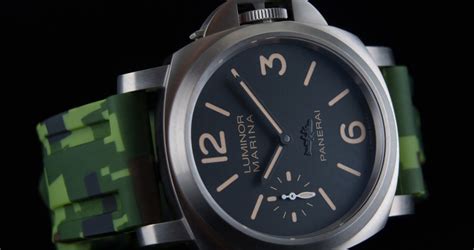 Horas strap green camo for Panerai Luminor 44 mm and 